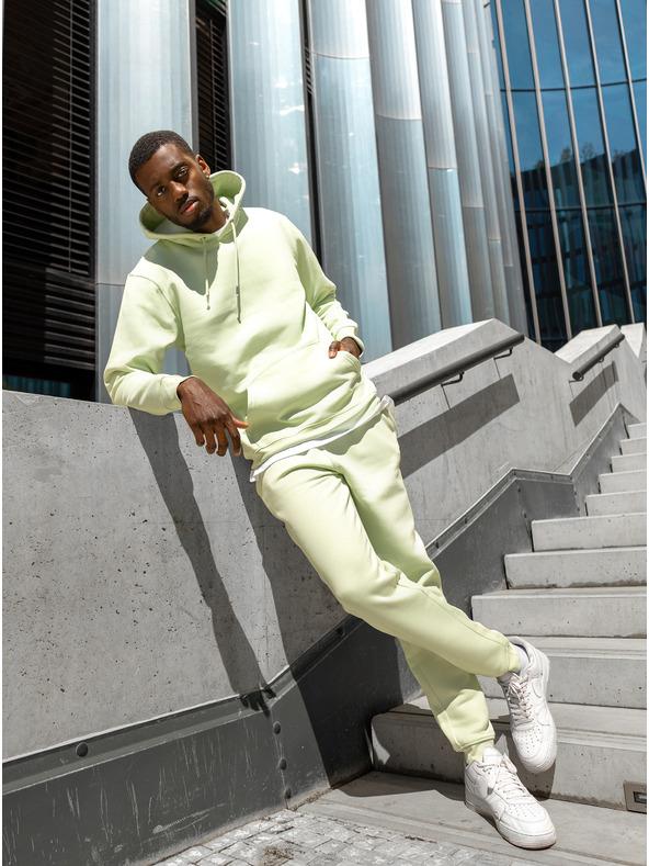 ICOONIC Svijetlo zelene unisex osnovne trenirke ICOONIC