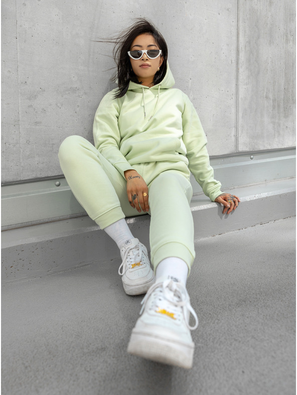 ICOONIC Svijetlo zelene unisex osnovne trenirke ICOONIC