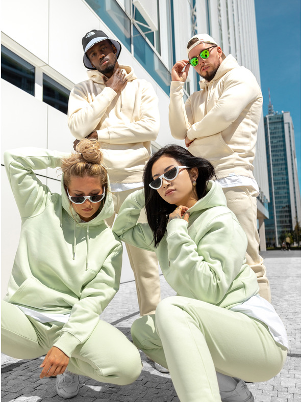 ICOONIC Svijetlo zelene unisex osnovne trenirke ICOONIC