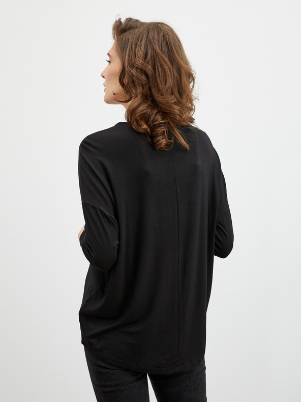 ZOOT.lab Crna ženska široka majica s printom ZOOT.lab Rozy