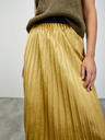 ZOOT.lab Plisirana midi suknja zlatne boje i baršunaste obrade ZOOT.lab Nova