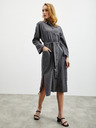 ZOOT.lab Tamno siva ženska košulja haljina sa dodatkom lana ZOOT.lab Darsha