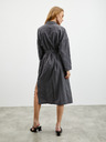 ZOOT.lab Tamno siva ženska košulja haljina sa dodatkom lana ZOOT.lab Darsha