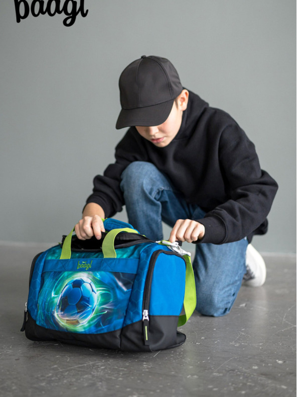 BAAGL  Plava dječja sportska torba Nogomet Lopta Baagl