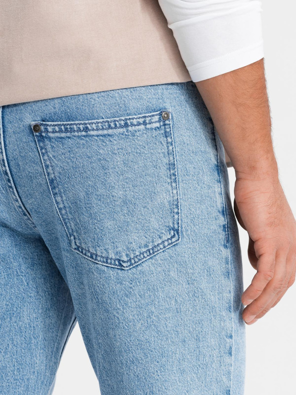 Ombre Clothing Muške klasične isprane traperice REGULAR FIT plava Ombre odjeća