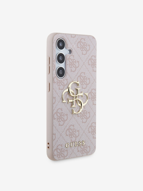 Guess Guess PU 4G Metal Logo Stražnji poklopac za Samsung Galaxy S24 Pink
