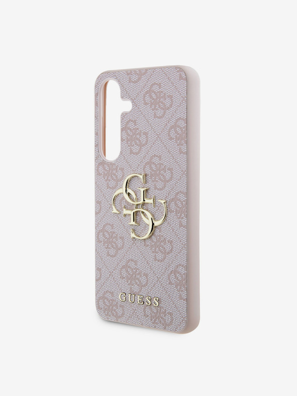 Guess Guess PU 4G Metal Logo Stražnji poklopac za Samsung Galaxy S24 Pink