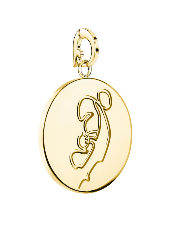 Rosefield Rosefield privjesak zlatne boje Zodiac Coin Lav