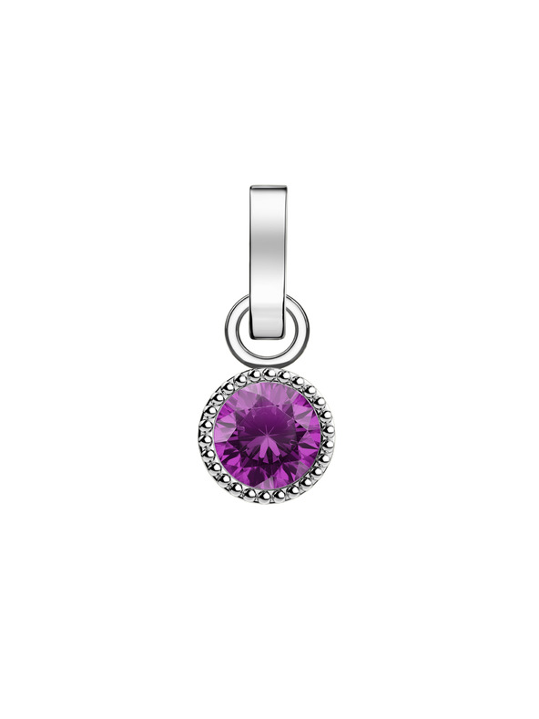 Rosefield Rosefield privjesak srebrne boje Birthstone veljača boja