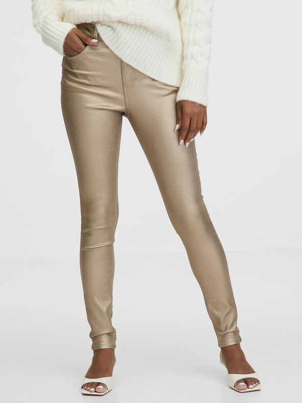 Orsay Zlatne ženske skinny fit traperice ORSAY