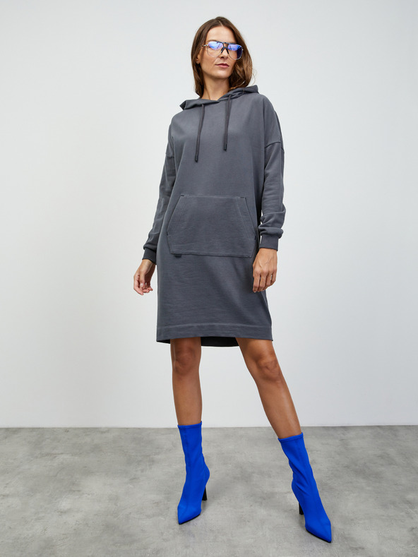 ZOOT.lab Siva ženska trenirka basic haljina s kapuljačom ZOOT.lab Dove