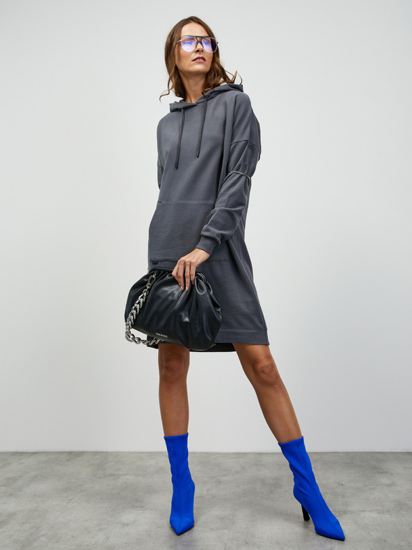 ZOOT.lab Siva ženska trenirka basic haljina s kapuljačom ZOOT.lab Dove