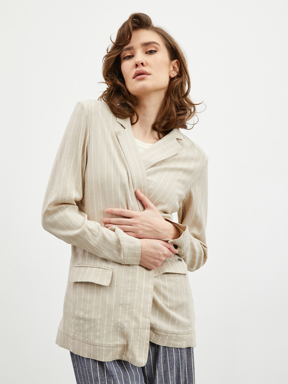 ZOOT.lab Bež ženska prugasta jakna ZOOT.lab Ursala