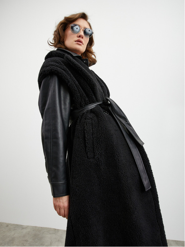 ZOOT.lab Bež-crvena midi suknja s uzorkom i prorezom ZOOT.lab Norine