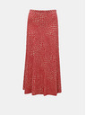 ZOOT.lab Bež-crvena midi suknja s uzorkom i prorezom ZOOT.lab Norine