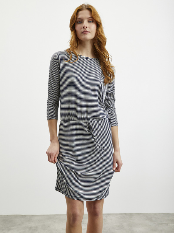 ZOOT.lab Bijelo-plava ženska haljina na pruge s kravatom ZOOT.lab Demi