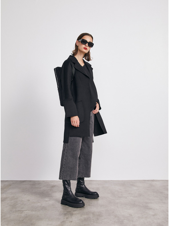 ZOOT.lab Crni ženski kaput sa mješavinom vune METROOPOLIS by ZOOT.lab Kandis