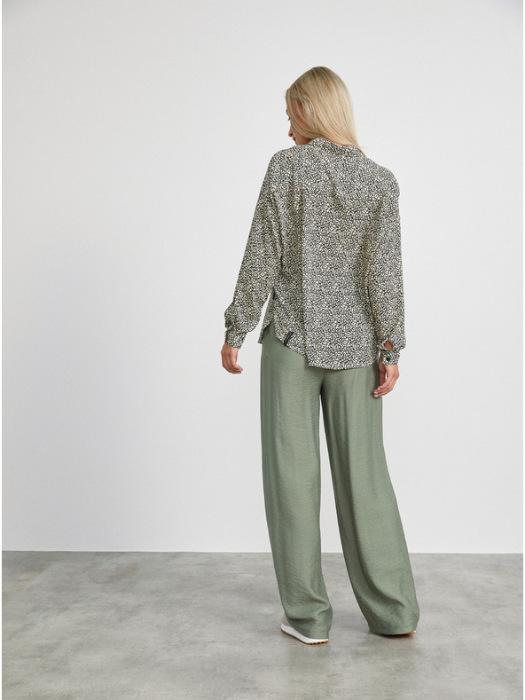 ZOOT.lab Crna i krem ​​ženska široka košulja s uzorkom METROOPOLIS by ZOOT.lab Ingrid