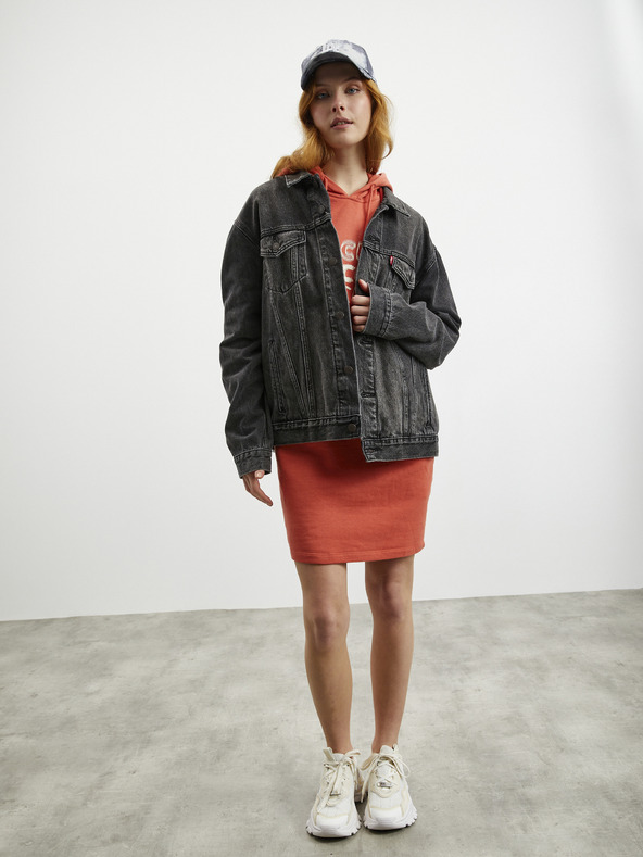 ZOOT.lab Koraljna ženska sweatshirt haljina s kapuljačom i ZOOT.lab Debby printom