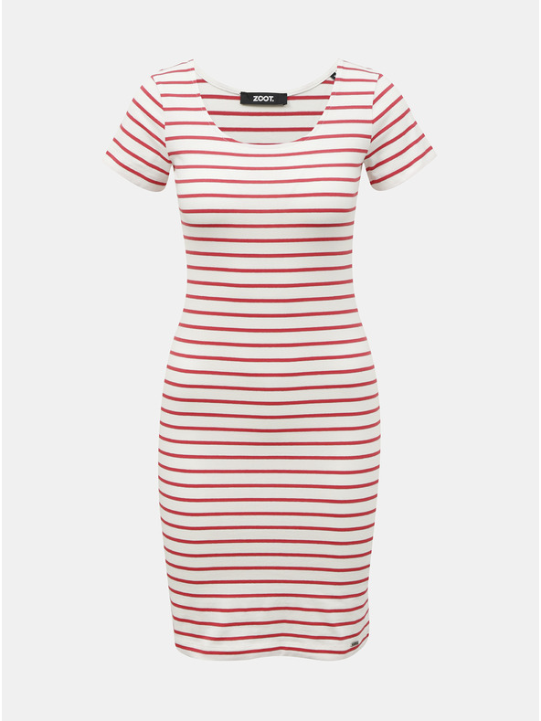 ZOOT.lab Bijelo-crvena prugasta futrola haljina ZOOT.lab Vally