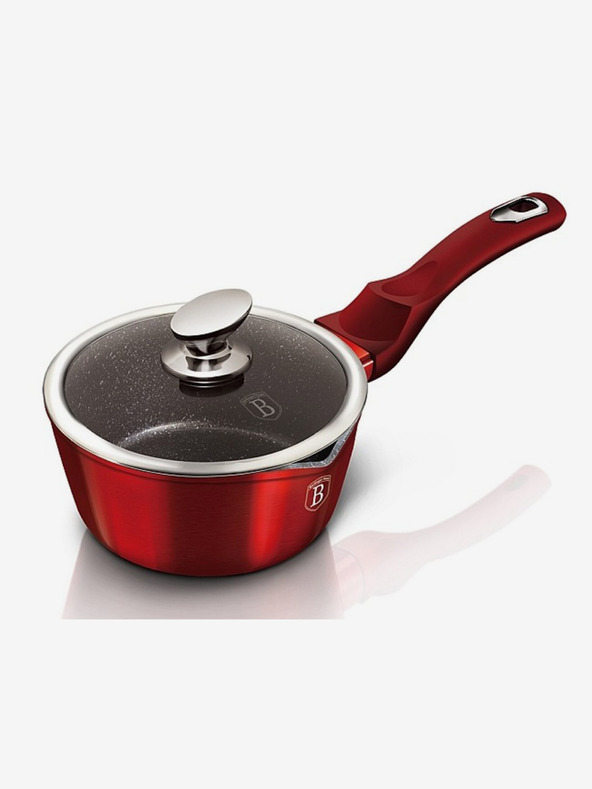 Berlingerhaus Lonac s poklopcem s mramornom površinom 16 cm Burgundy Metallic Line BERLINGERHAUS