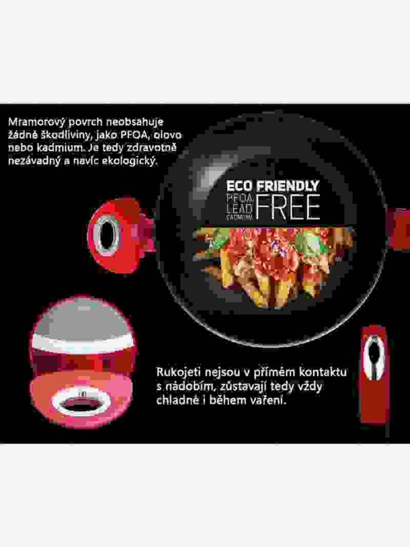 Berlingerhaus Lonac s poklopcem s mramornom površinom 16 cm Burgundy Metallic Line BERLINGERHAUS