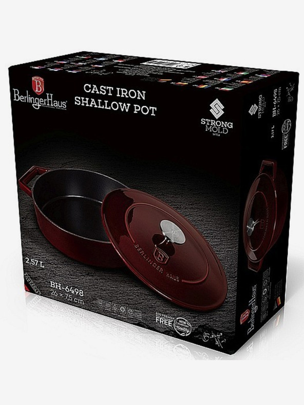 Berlingerhaus Lijevani pekač s poklopcem 26 cm Burgundy Line BERLINGERHAUS