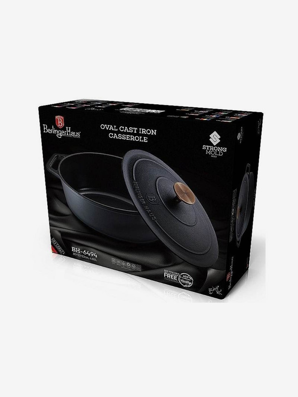 Berlingerhaus Lijevani pekač s poklopcem 30 cm BERLINGERHAUS Black Rose kolekcija