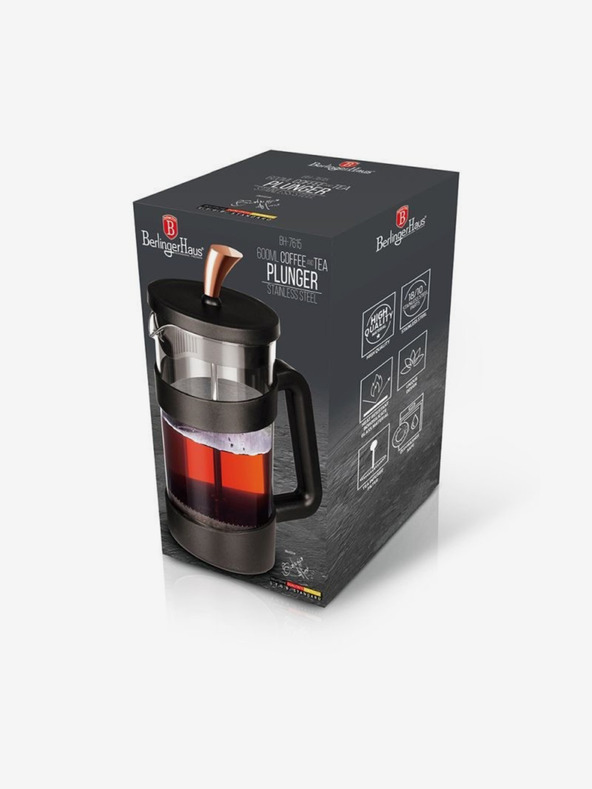 Berlingerhaus Posuda za čaj i kavu French Press 600 ml Black Rose Collection BERLINGERHAUS