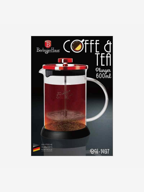 Berlingerhaus Posuda za čaj i kavu French Press 600 ml Burgundy Metallic Line BERLINGERHAUS