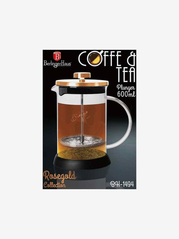 Berlingerhaus Posuda za čaj i kavu French Press 600 ml Rosegold kolekcija BERLINGERHAUS