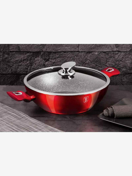 Berlingerhaus Wok s poklopcem 30 cm Burgundy Edition BERLINGERHAUS