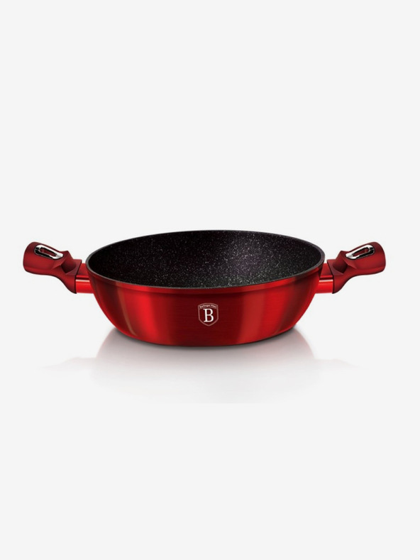 Berlingerhaus Okrugla posuda za pečenje s mramornom površinom i poklopcem 32 cm BERLINGERHAUS Burgundy Metallic Line