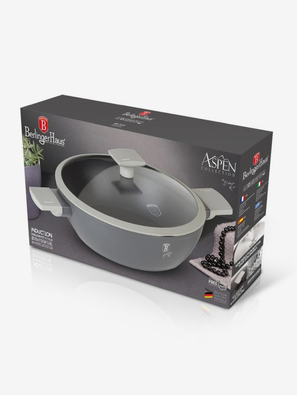 Berlingerhaus Okrugla tepsija s poklopcem s titanskom površinom 28 cm Aspen Collection BERLINGERHAUS