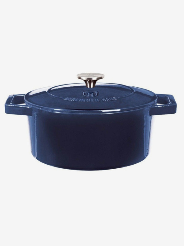 Berlingerhaus Lijevano željezna posuda za pečenje s poklopcem BERLINGERHAUS Aquamarine Metallic Line (24 cm)