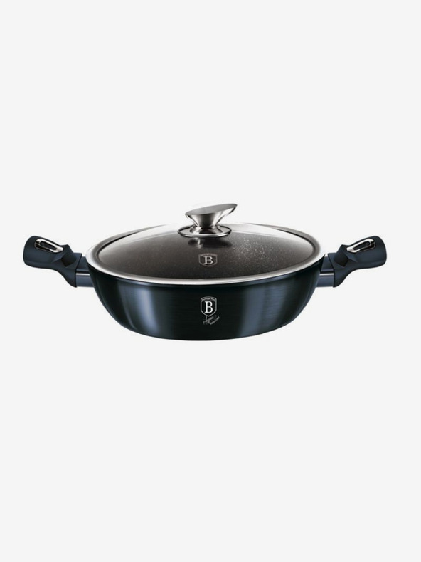 Berlingerhaus Okrugli pekač s mramornim premazom i poklopcem 28 cm BERLINGERHAUS Metallic Line Aquamarine Edition