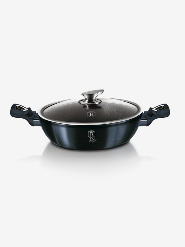 Berlingerhaus Okrugli pekač s mramornim premazom i poklopcem 28 cm BERLINGERHAUS Metallic Line Aquamarine Edition