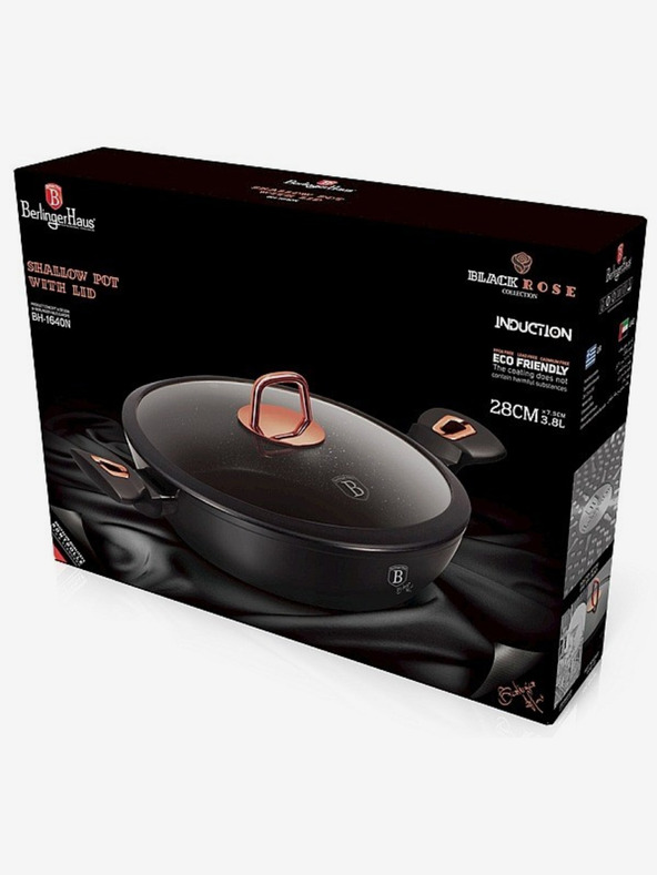 Berlingerhaus Pekač s poklopcem s mramornom površinom 28 cm Black Rose Collection BERLINGERHAUS