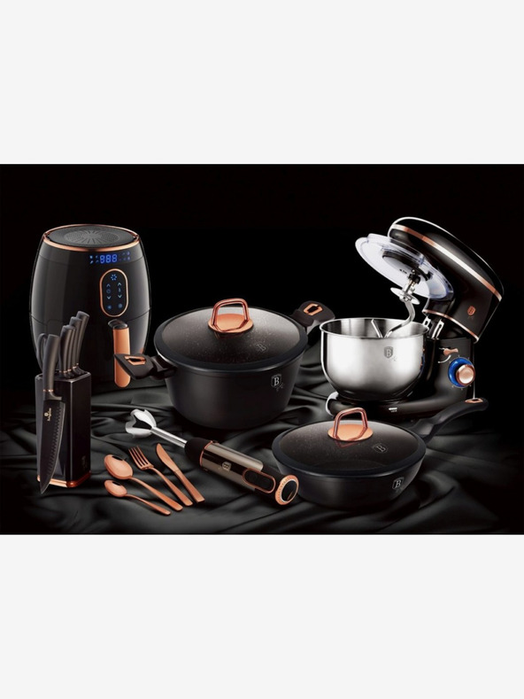 Berlingerhaus Pekač s poklopcem s mramornom površinom 28 cm Black Rose Collection BERLINGERHAUS