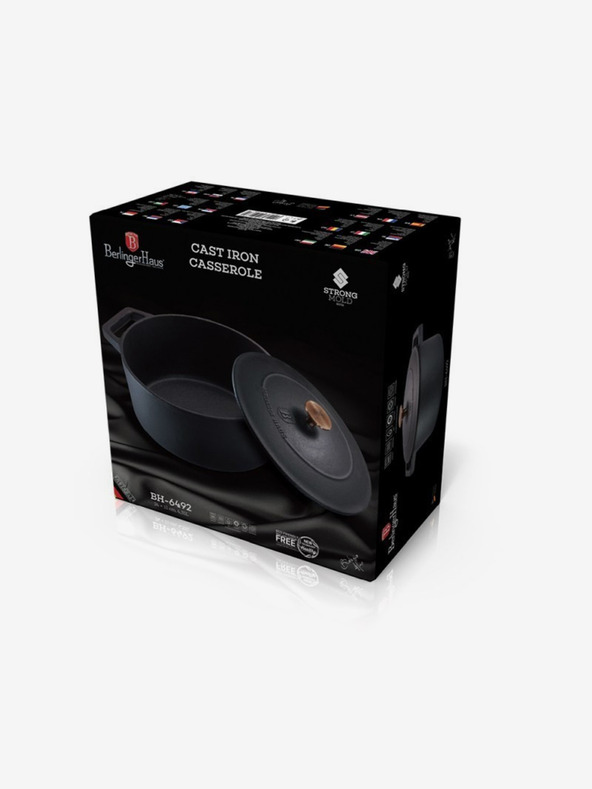 Berlingerhaus Pekač od lijevanog željeza s poklopcem 24 cm BERLINGERHAUS Black Rose Collection