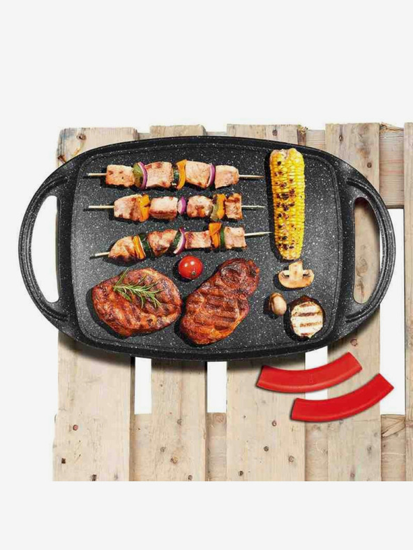 Berlingerhaus Ploča za roštilj s mramornom površinom Burgundy Metallic Line 36 cm BERLINGERHAUS