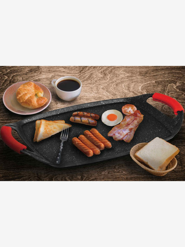 Berlingerhaus Ploča za roštilj s mramornom površinom Burgundy Metallic Line 36 cm BERLINGERHAUS