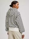 Moodo Crno-bijela prugasta dukserica s kapuljačom na patent Moodo
