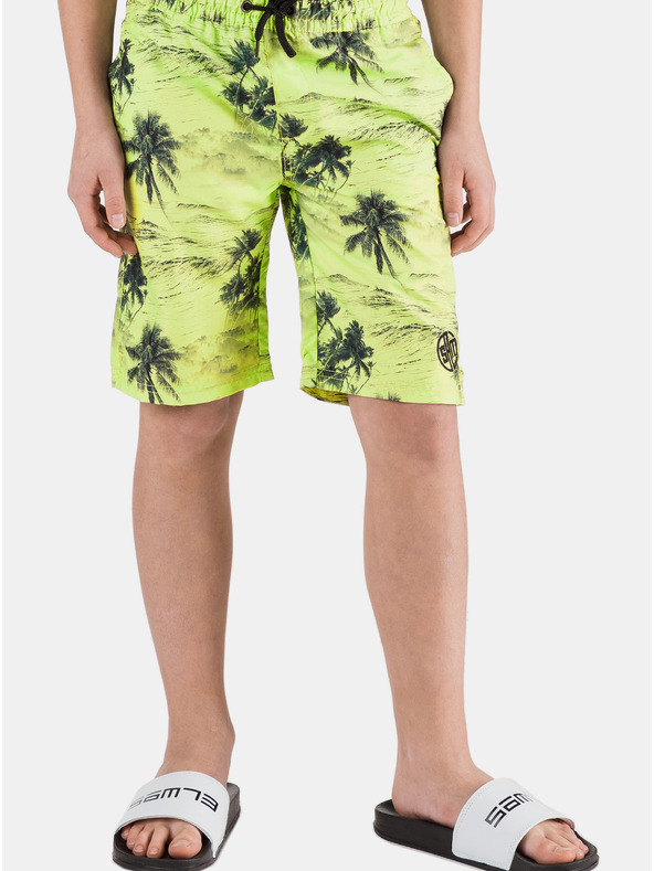 Sam 73 Žuto-zeleni dječački kupaći kostim s uzorkom SAM 73