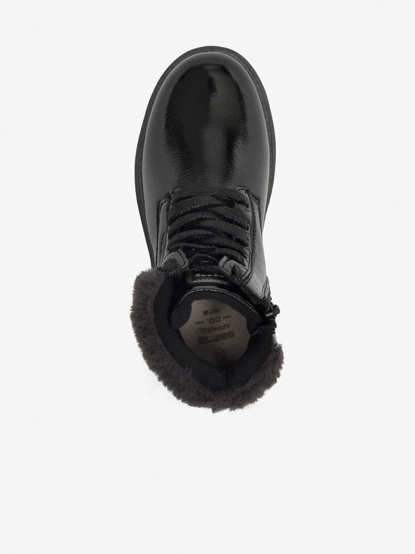 Sam 73 Crne dječačke gležnjače s umjetnim krznom SAM 73 Naomi