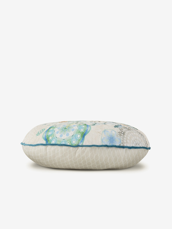 HIP Promjer 55 cm - Plavo krem ​​dvostrani jastuk s motivom HIP Camunda