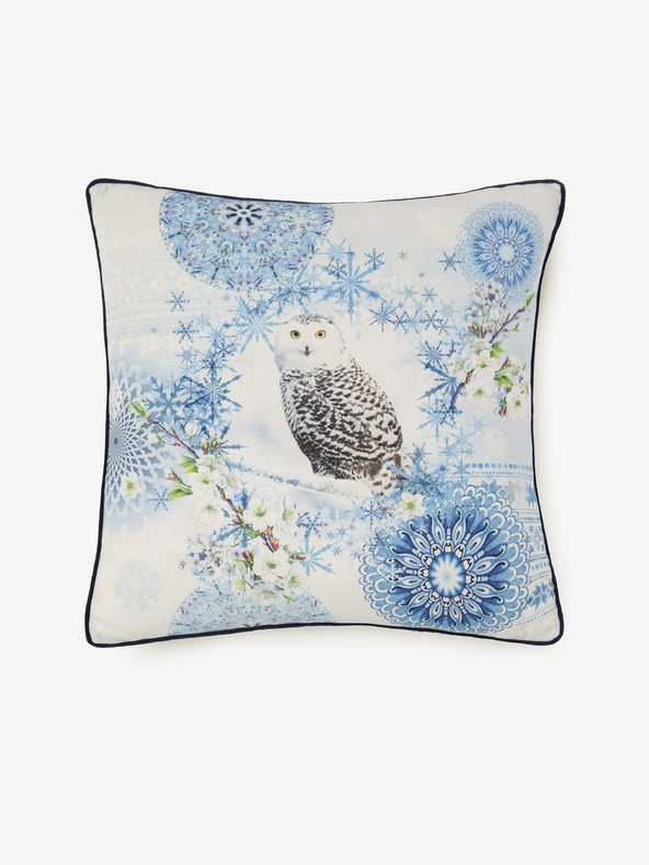 HIP 48 x 48 cm - Plavi dvostrani jastuk s motivom HIP Phalini