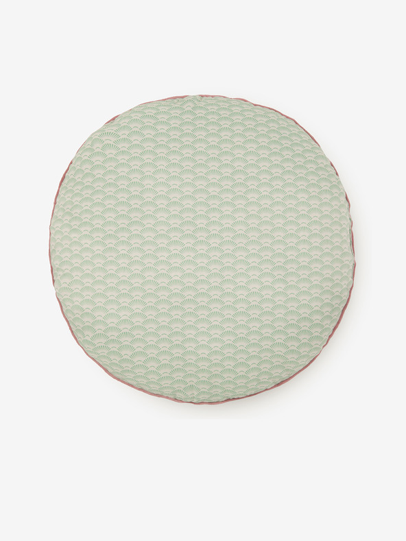 HIP Promjer 55 cm - Rozo-zeleni dvostrani jastuk s motivom HIP Romini