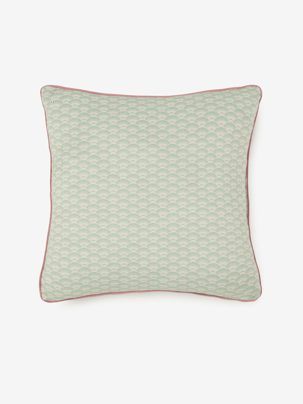 HIP 48 x 48 cm - Zeleno-ružičasti dvostrani jastuk s motivom HIP Romini