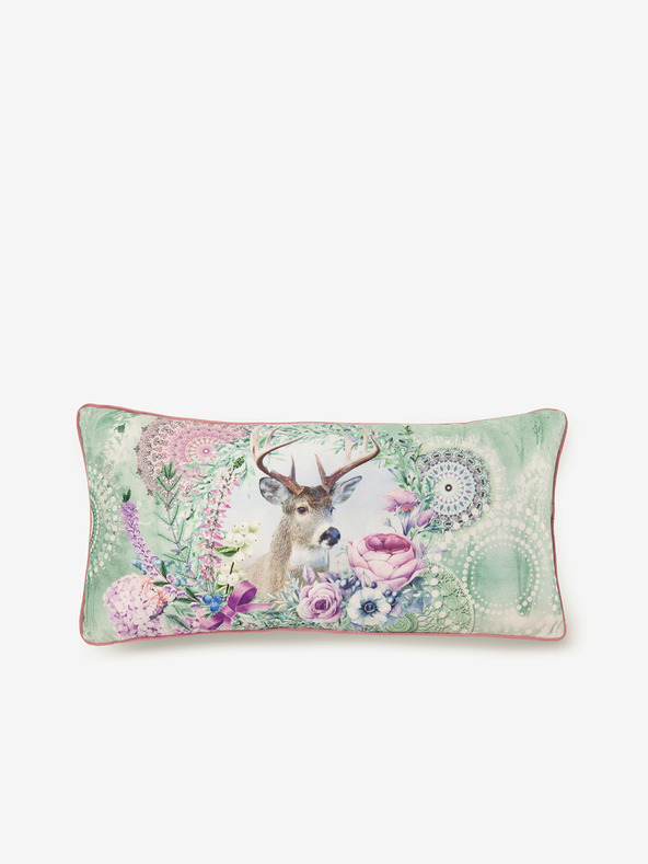 HIP 30 x 60 cm - Zeleno-ružičasti dvostrani jastuk s motivom HIP Romini